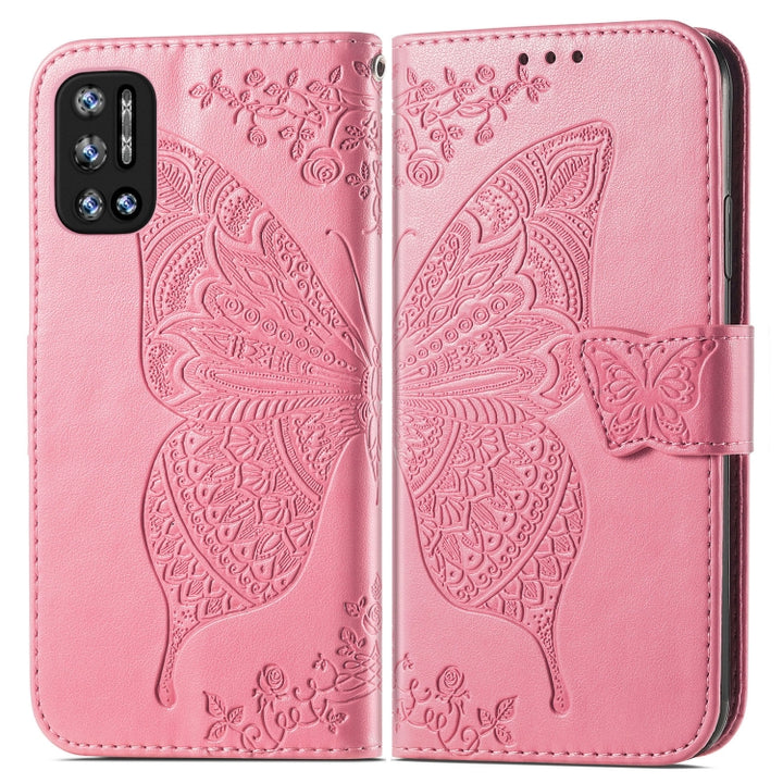 Butterfly Love Flowers Embossed Horizontal Flip Leather Case with Holder & Card Slots & Wallet & Lanyard, For DOOGEE N40 Pro, For Infinix Zero 8, For OPPO Realme C21Y, For Vodafone Smart E11