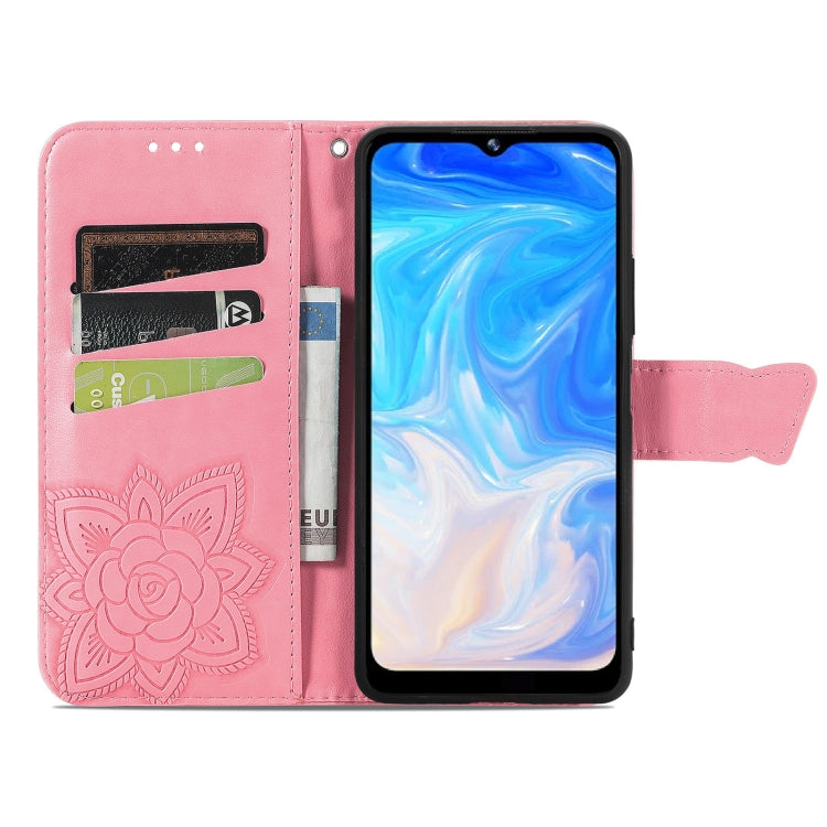 Butterfly Love Flowers Embossed Horizontal Flip Leather Case with Holder & Card Slots & Wallet & Lanyard, For DOOGEE N40 Pro, For Infinix Zero 8, For OPPO Realme C21Y, For Vodafone Smart E11