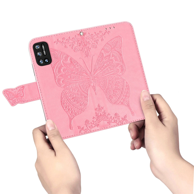 Butterfly Love Flowers Embossed Horizontal Flip Leather Case with Holder & Card Slots & Wallet & Lanyard, For DOOGEE N40 Pro, For Infinix Zero 8, For OPPO Realme C21Y, For Vodafone Smart E11