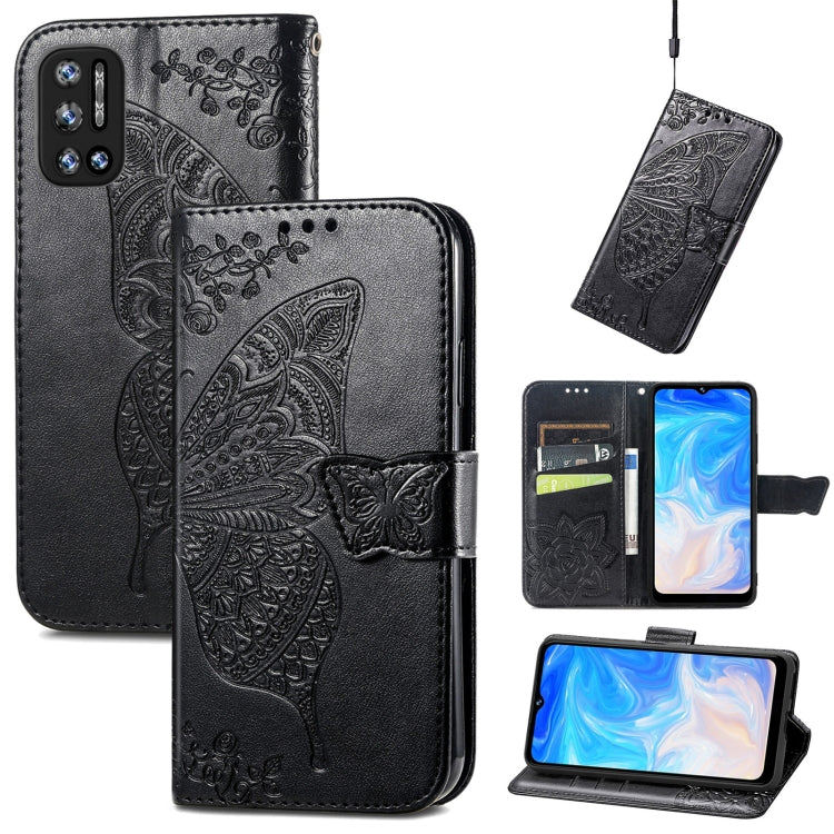 Butterfly Love Flowers Embossed Horizontal Flip Leather Case with Holder & Card Slots & Wallet & Lanyard, For DOOGEE N40 Pro, For Infinix Zero 8, For OPPO Realme C21Y, For Vodafone Smart E11