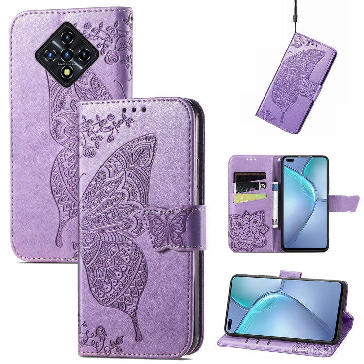 Butterfly Love Flowers Embossed Horizontal Flip Leather Case with Holder & Card Slots & Wallet & Lanyard, For DOOGEE N40 Pro, For Infinix Zero 8, For OPPO Realme C21Y, For Vodafone Smart E11