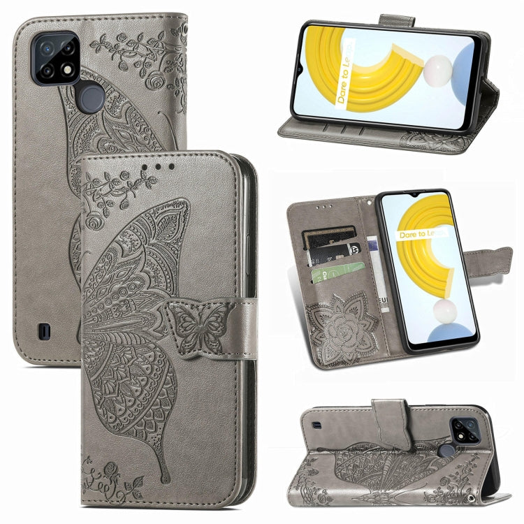 Butterfly Love Flowers Embossed Horizontal Flip Leather Case with Holder & Card Slots & Wallet & Lanyard, For DOOGEE N40 Pro, For Infinix Zero 8, For OPPO Realme C21Y, For Vodafone Smart E11