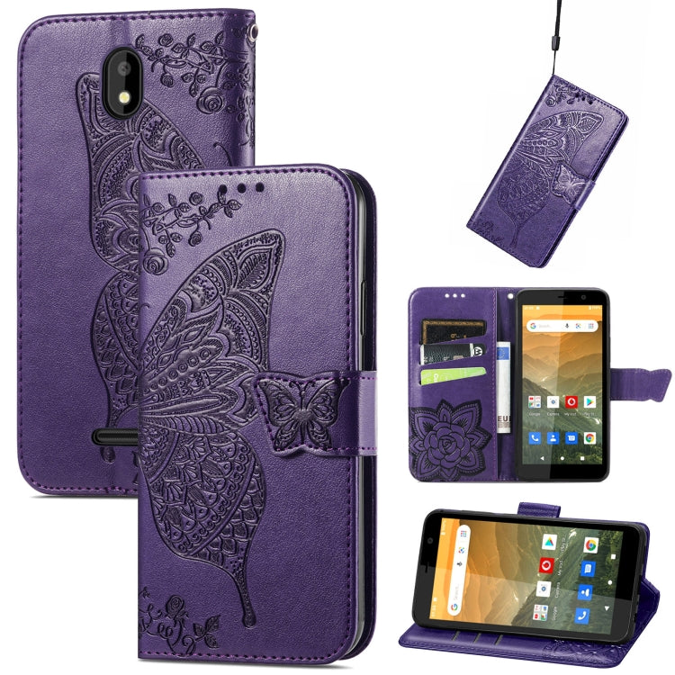 Butterfly Love Flowers Embossed Horizontal Flip Leather Case with Holder & Card Slots & Wallet & Lanyard, For DOOGEE N40 Pro, For Infinix Zero 8, For OPPO Realme C21Y, For Vodafone Smart E11