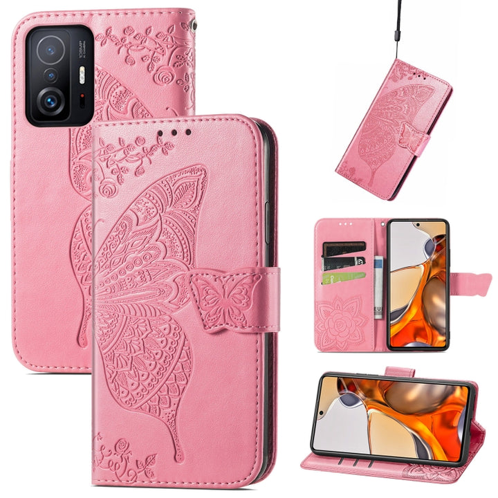 Butterfly Love Flowers Embossed Horizontal Flip Leather Case with Holder & Card Slots & Wallet & Lanyard, For Wiko Power U30, For Xiaomi Mi 11T / 11T Pro, For Honor Play 5T Youth, For Google Pixel 6