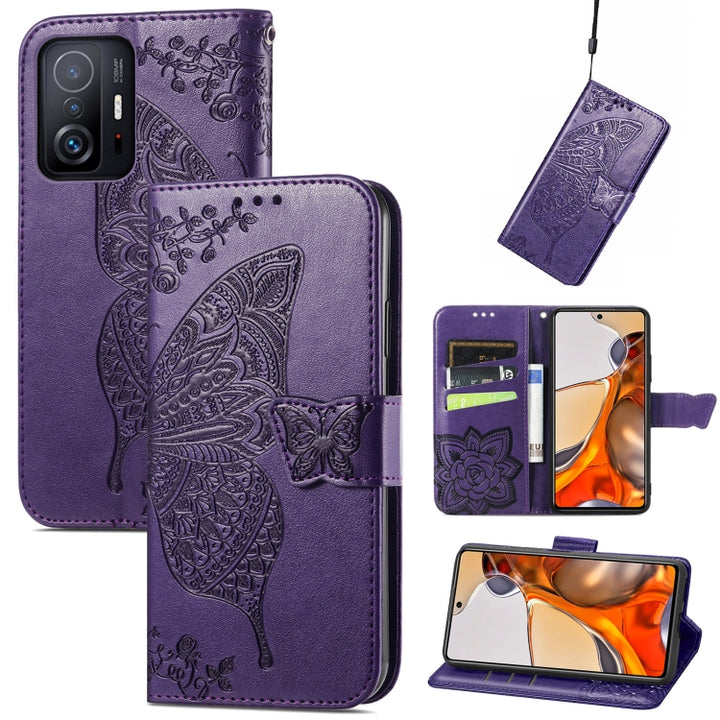 Butterfly Love Flowers Embossed Horizontal Flip Leather Case with Holder & Card Slots & Wallet & Lanyard, For Wiko Power U30, For Xiaomi Mi 11T / 11T Pro, For Honor Play 5T Youth, For Google Pixel 6