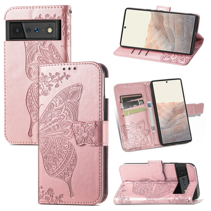 Butterfly Love Flowers Embossed Horizontal Flip Leather Case with Holder & Card Slots & Wallet & Lanyard, For Wiko Power U30, For Xiaomi Mi 11T / 11T Pro, For Honor Play 5T Youth, For Google Pixel 6