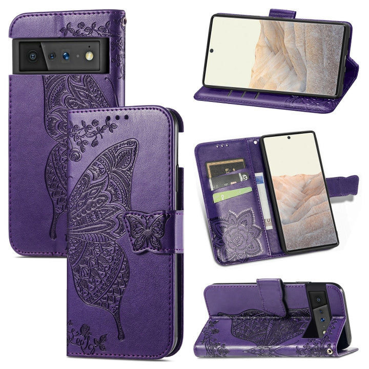 Butterfly Love Flowers Embossed Horizontal Flip Leather Case with Holder & Card Slots & Wallet & Lanyard, For Wiko Power U30, For Xiaomi Mi 11T / 11T Pro, For Honor Play 5T Youth, For Google Pixel 6