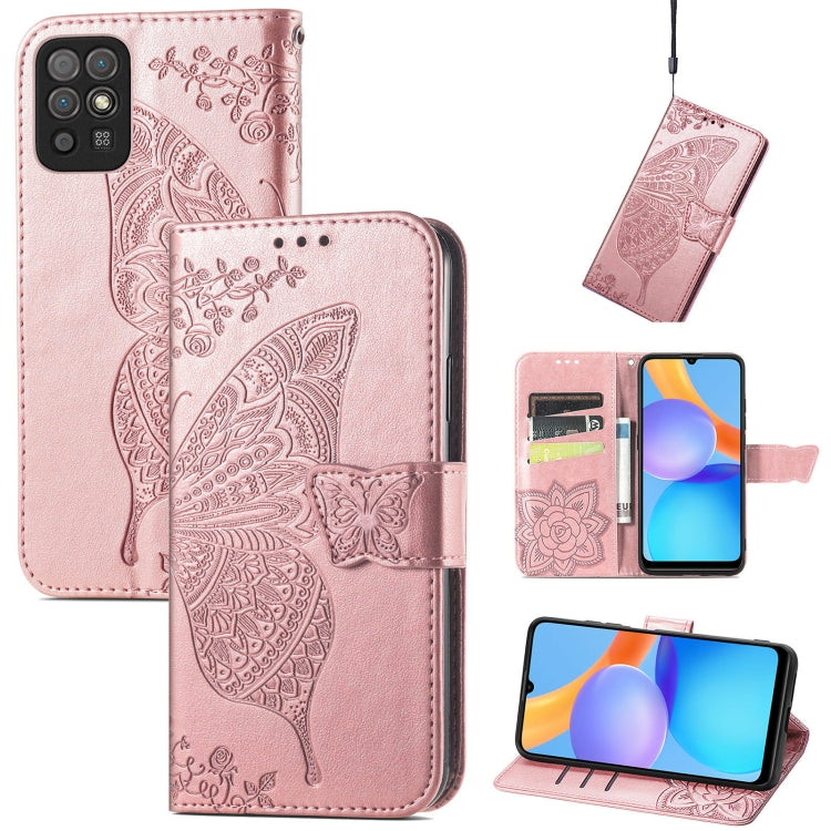 Butterfly Love Flowers Embossed Horizontal Flip Leather Case with Holder & Card Slots & Wallet & Lanyard, For Wiko Power U30, For Xiaomi Mi 11T / 11T Pro, For Honor Play 5T Youth, For Google Pixel 6