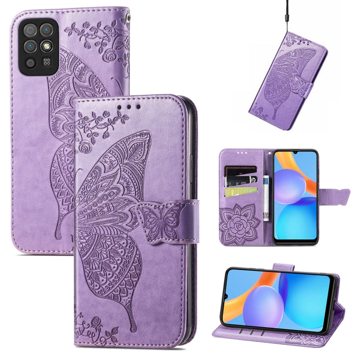 Butterfly Love Flowers Embossed Horizontal Flip Leather Case with Holder & Card Slots & Wallet & Lanyard, For Wiko Power U30, For Xiaomi Mi 11T / 11T Pro, For Honor Play 5T Youth, For Google Pixel 6