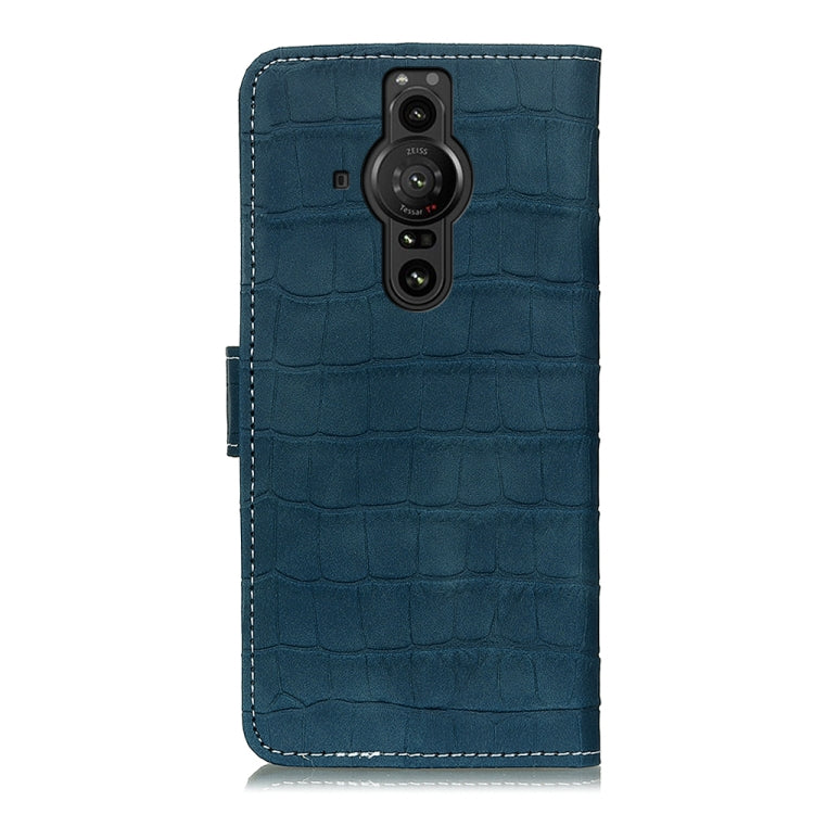 Crocodile Texture Horizontal Flip Leather Phone Case, For Sony Xperia Pro-I