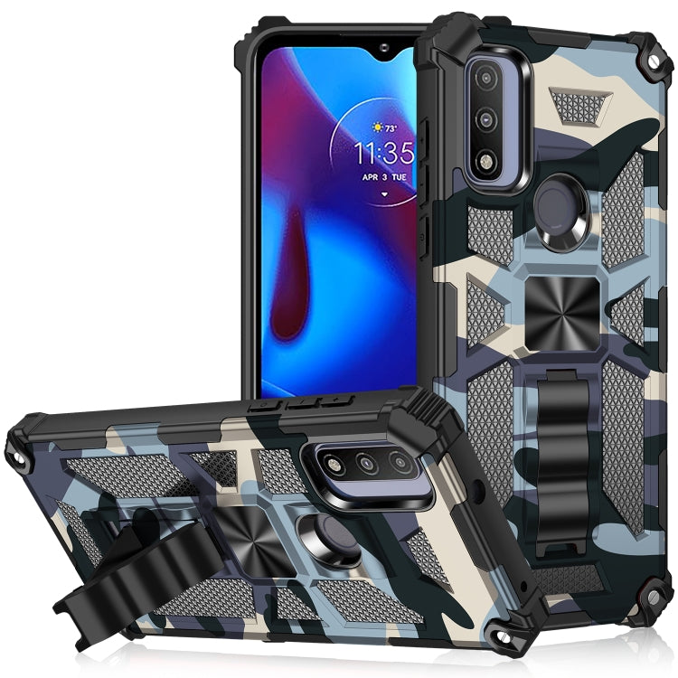 Camouflage Armor Shockproof TPU + PC Magnetic Phone Case with Holder, For Google Pixel 6 Pro, For Motorola G Pure