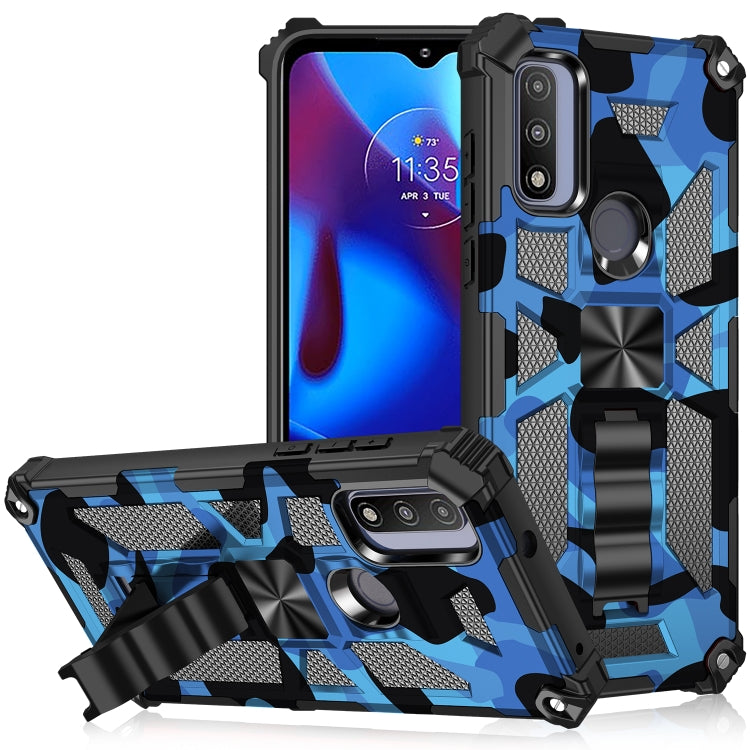 Camouflage Armor Shockproof TPU + PC Magnetic Phone Case with Holder, For Google Pixel 6 Pro, For Motorola G Pure