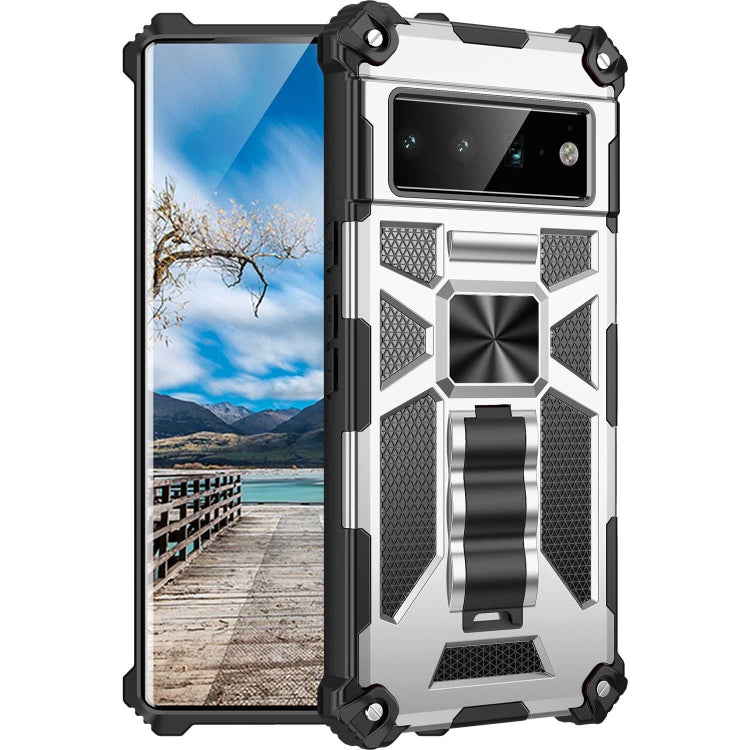 Armor Shockproof TPU + PC Magnetic Phone Case with Holder, For Google Pixel 6 Pro, For Motorola G Pure