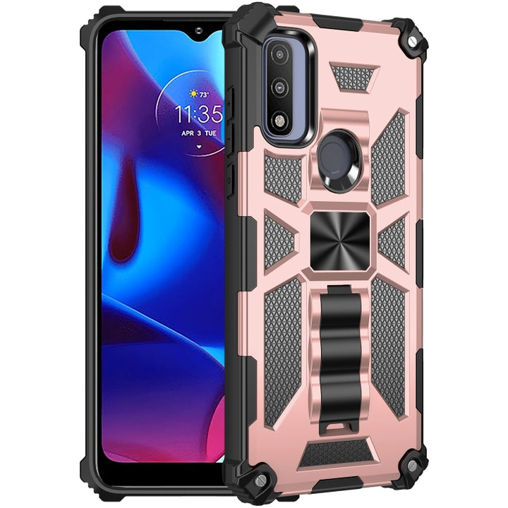 Armor Shockproof TPU + PC Magnetic Phone Case with Holder, For Google Pixel 6 Pro, For Motorola G Pure