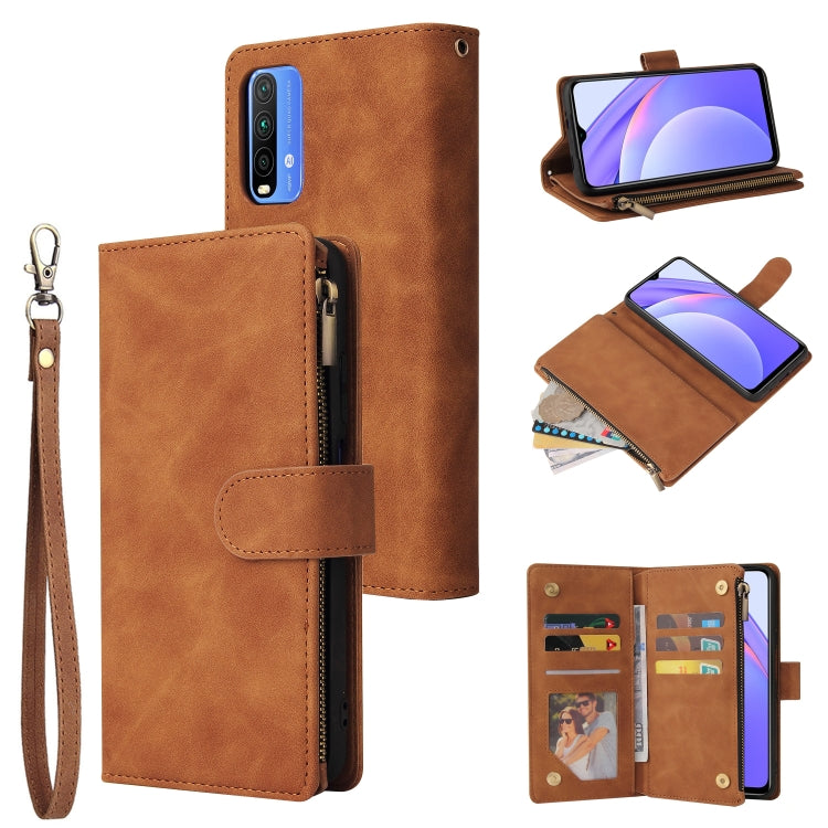 Multifunctional Phone Leather Case with Card Slot & Holder & Zipper Wallet & Photo Frame, For Xiaomi Redmi Note 9 4G, For Google Pixel 5a 5G, For Google Pixel 6 Pro, For Samsung Galaxy S22 5G