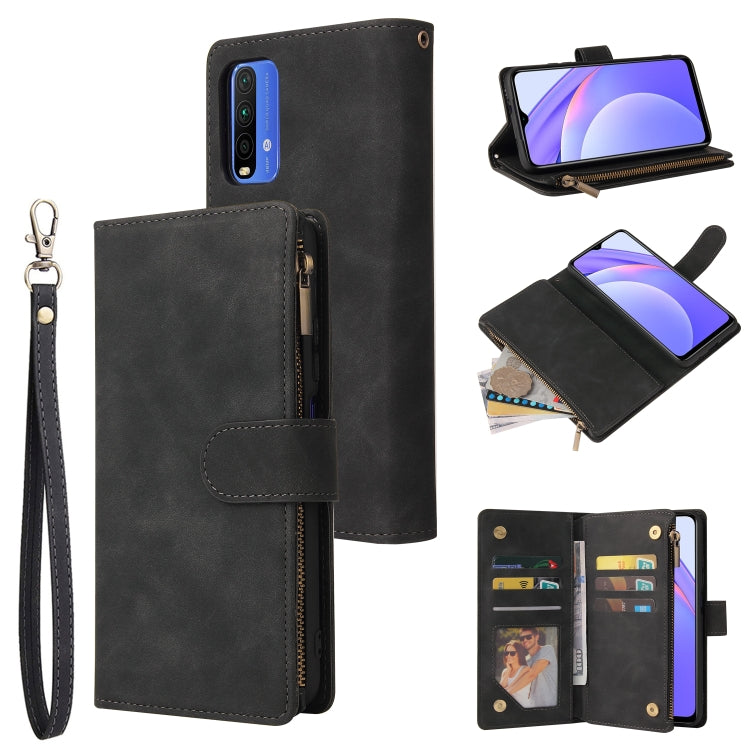 Multifunctional Phone Leather Case with Card Slot & Holder & Zipper Wallet & Photo Frame, For Xiaomi Redmi Note 9 4G, For Google Pixel 5a 5G, For Google Pixel 6 Pro, For Samsung Galaxy S22 5G