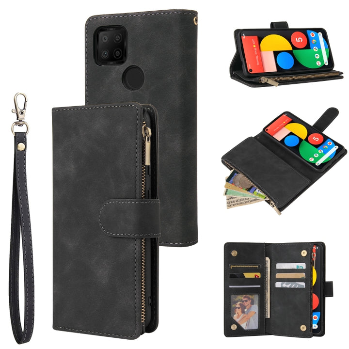 Multifunctional Phone Leather Case with Card Slot & Holder & Zipper Wallet & Photo Frame, For Xiaomi Redmi Note 9 4G, For Google Pixel 5a 5G, For Google Pixel 6 Pro, For Samsung Galaxy S22 5G