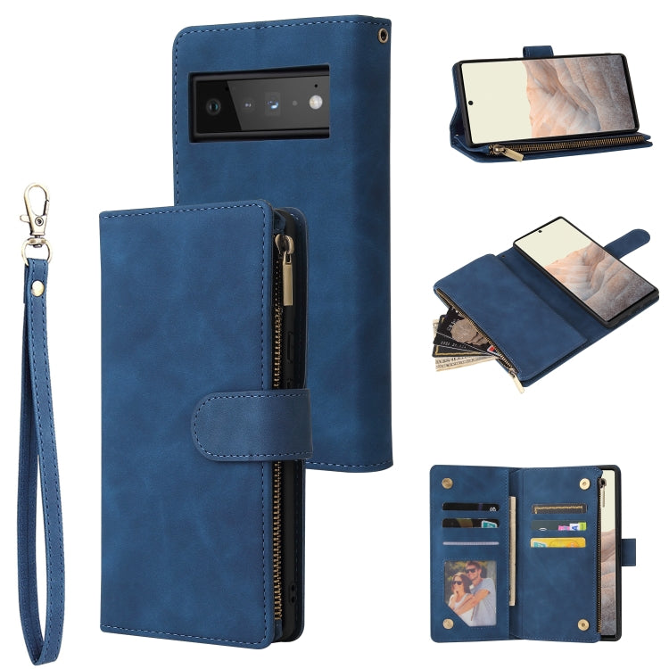 Multifunctional Phone Leather Case with Card Slot & Holder & Zipper Wallet & Photo Frame, For Xiaomi Redmi Note 9 4G, For Google Pixel 5a 5G, For Google Pixel 6 Pro, For Samsung Galaxy S22 5G