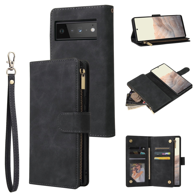 Multifunctional Phone Leather Case with Card Slot & Holder & Zipper Wallet & Photo Frame, For Xiaomi Redmi Note 9 4G, For Google Pixel 5a 5G, For Google Pixel 6 Pro, For Samsung Galaxy S22 5G