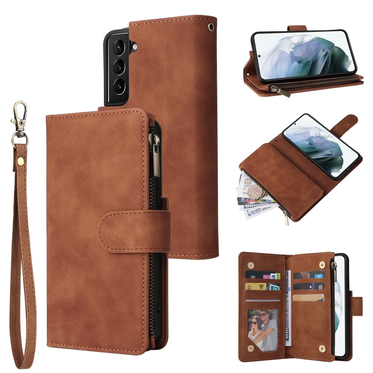 Multifunctional Phone Leather Case with Card Slot & Holder & Zipper Wallet & Photo Frame, For Xiaomi Redmi Note 9 4G, For Google Pixel 5a 5G, For Google Pixel 6 Pro, For Samsung Galaxy S22 5G