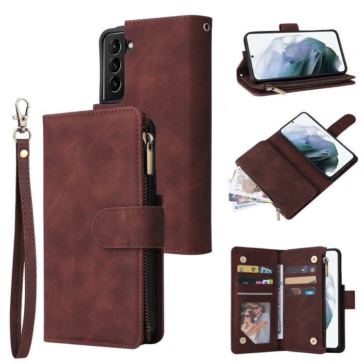 Multifunctional Phone Leather Case with Card Slot & Holder & Zipper Wallet & Photo Frame, For Xiaomi Redmi Note 9 4G, For Google Pixel 5a 5G, For Google Pixel 6 Pro, For Samsung Galaxy S22 5G