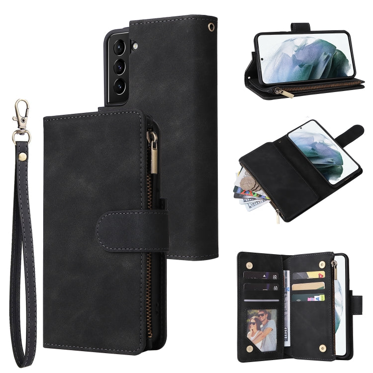 Multifunctional Phone Leather Case with Card Slot & Holder & Zipper Wallet & Photo Frame, For Xiaomi Redmi Note 9 4G, For Google Pixel 5a 5G, For Google Pixel 6 Pro, For Samsung Galaxy S22 5G