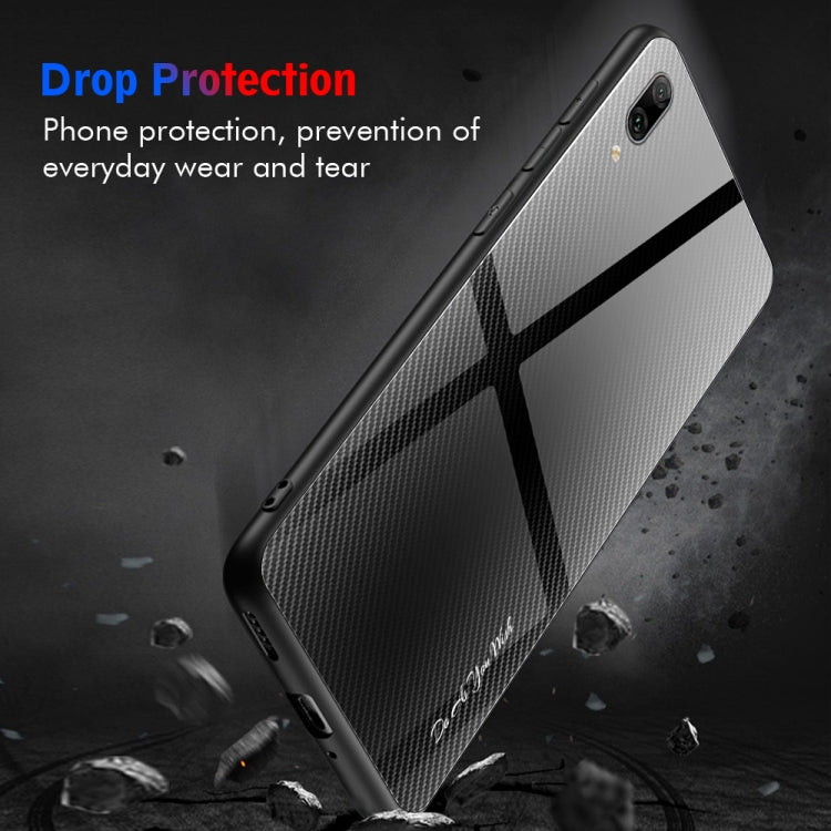 Texture Gradient Glass Protective Case, For Huawei Enjoy 9 Plus / Y9 2019, For Huawei Enjoy 9s, For Asus ZenFone Max Pro M1 ZB601KL, For Asus ZenFone Max Pro M2 ZB631KL, For Huawei Mate 20 Pro