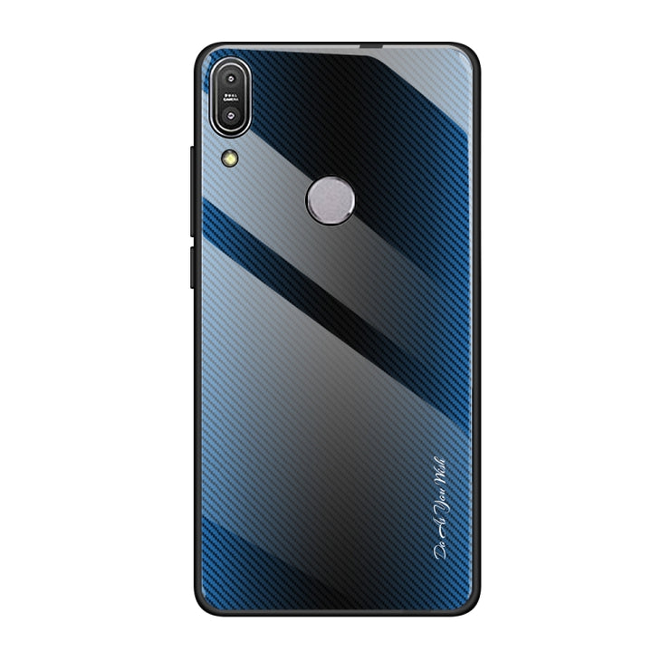 Texture Gradient Glass Protective Case, For Huawei Enjoy 9 Plus / Y9 2019, For Huawei Enjoy 9s, For Asus ZenFone Max Pro M1 ZB601KL, For Asus ZenFone Max Pro M2 ZB631KL, For Huawei Mate 20 Pro