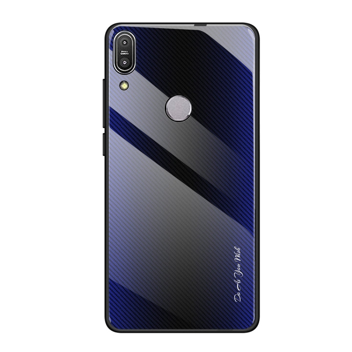 Texture Gradient Glass Protective Case, For Huawei Enjoy 9 Plus / Y9 2019, For Huawei Enjoy 9s, For Asus ZenFone Max Pro M1 ZB601KL, For Asus ZenFone Max Pro M2 ZB631KL, For Huawei Mate 20 Pro