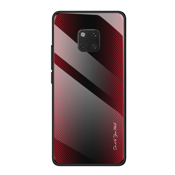 Texture Gradient Glass Protective Case, For Huawei Enjoy 9 Plus / Y9 2019, For Huawei Enjoy 9s, For Asus ZenFone Max Pro M1 ZB601KL, For Asus ZenFone Max Pro M2 ZB631KL, For Huawei Mate 20 Pro