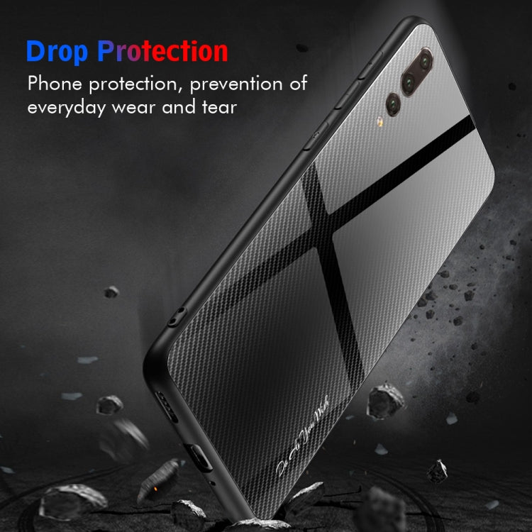 Texture Gradient Glass Protective Case, For Huawei P20 Pro, For Honor 9X, For OnePlus 7, For Huawei Mate 30 Pro, For Huawei P30 Pro