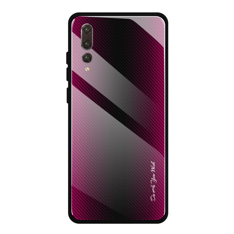 Texture Gradient Glass Protective Case, For Huawei P20 Pro, For Honor 9X, For OnePlus 7, For Huawei Mate 30 Pro, For Huawei P30 Pro