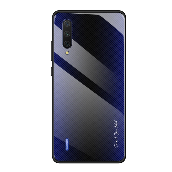 Texture Gradient Glass Protective Case, For Xiaomi CC9 / A3 Lite