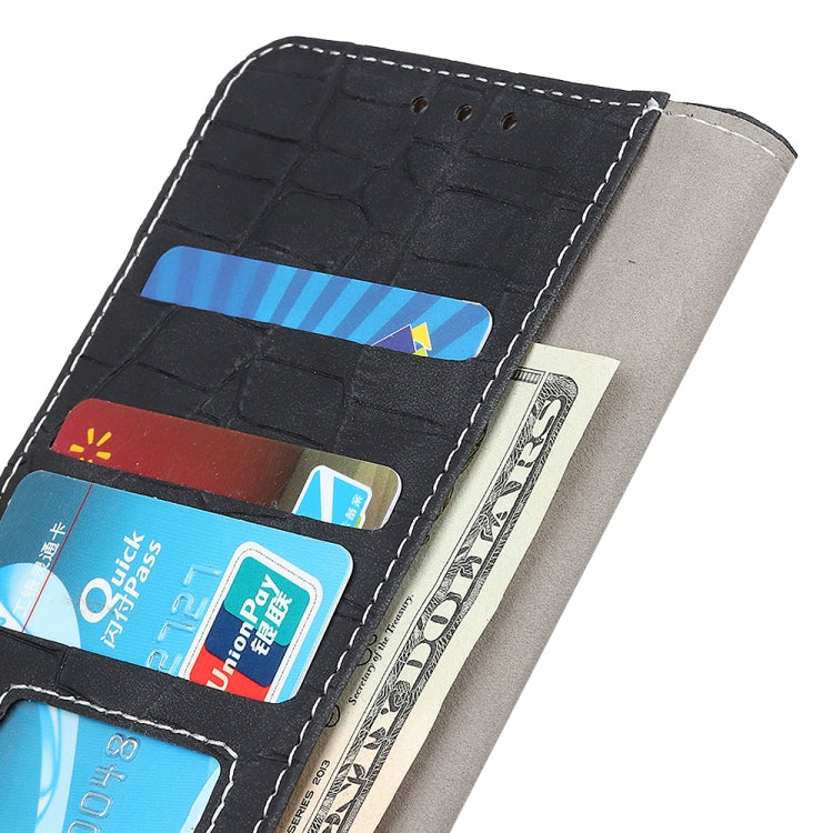 Crocodile Texture Flip Leather Phone Case with Holder & Card Slots, For Google Pixel 6a