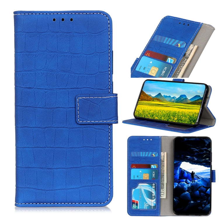 Crocodile Texture Flip Leather Phone Case with Holder & Card Slots, For Google Pixel 6a