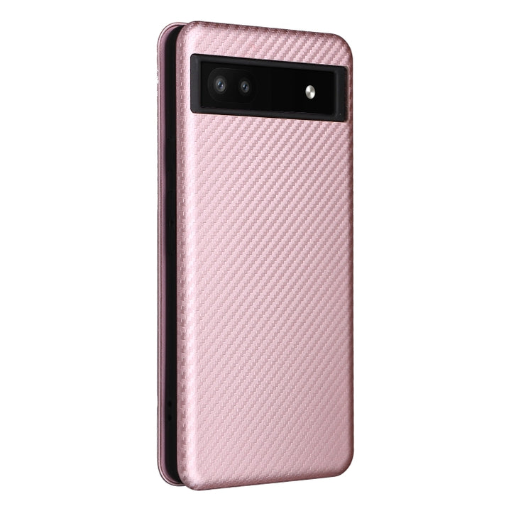 Carbon Fiber Texture Magnetic Horizontal Flip Leather Phone Case, For Google Pixel 6a