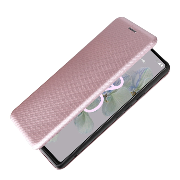 Carbon Fiber Texture Magnetic Horizontal Flip Leather Phone Case, For Google Pixel 6a