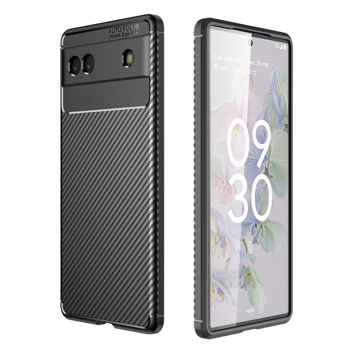 Carbon Fiber Texture Shockproof TPU Phone Case, For Google Pixel 6a, For Sony Xperia 5 III