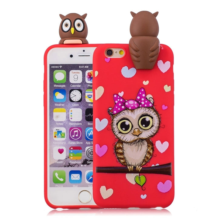 Shockproof Cartoon TPU Protective Case, For iPhone 6, For iPhone 6 Plus, For iPhone 7 / 8