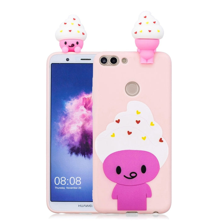 Shockproof Cartoon TPU Protective Case, For iPhone XS Max, For Huawei Enjoy 7s, For Huawei Enjoy 8s