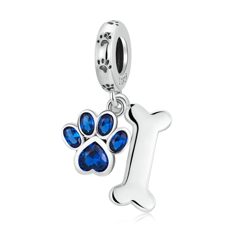 S925 Sterling Silver Dog Paw Bone Pendant DIY Bracelet Necklace Accessories, Dog Paw Bone