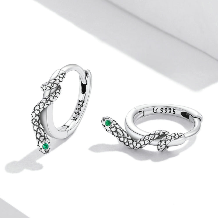 S925 Sterling Silver Snake Ear Buckle Women Earrings, Snake Ear Buckle