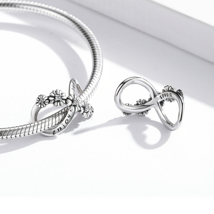 S925 Sterling Silver Infinite Flowers Beads DIY Bracelet Necklace Accessories, Infinite Flowers