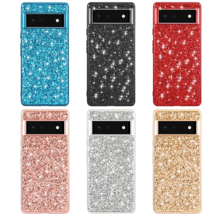 Glitter Powder Shockproof TPU Protective Phone Case, For Google Pixel 6, For Google Pixel 6 Pro, For Samsung Galaxy S22 5G, For Samsung Galaxy S22+ 5G, For Samsung Galaxy S22 Ultra 5G