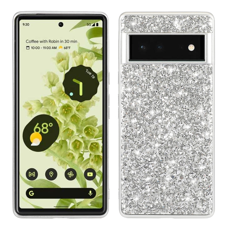 Glitter Powder Shockproof TPU Protective Phone Case, For Google Pixel 6, For Google Pixel 6 Pro, For Samsung Galaxy S22 5G, For Samsung Galaxy S22+ 5G, For Samsung Galaxy S22 Ultra 5G