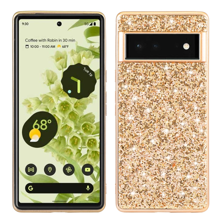 Glitter Powder Shockproof TPU Protective Phone Case, For Google Pixel 6, For Google Pixel 6 Pro, For Samsung Galaxy S22 5G, For Samsung Galaxy S22+ 5G, For Samsung Galaxy S22 Ultra 5G