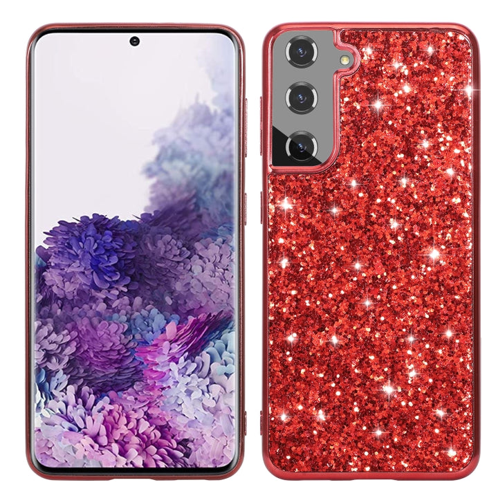 Glitter Powder Shockproof TPU Protective Phone Case, For Google Pixel 6, For Google Pixel 6 Pro, For Samsung Galaxy S22 5G, For Samsung Galaxy S22+ 5G, For Samsung Galaxy S22 Ultra 5G