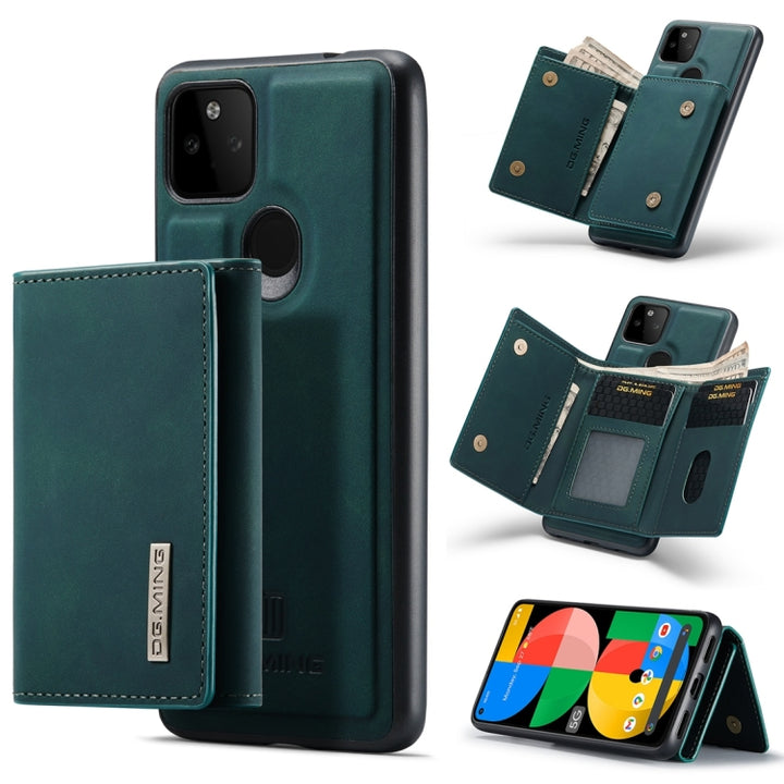 DG.MING M1 Series 3-Fold Multi Card Wallet + Magnetic Back Cover Case, For Google Pixel 5a 5G, For Google Pixel 6 Pro, For OnePlus 9RT 5G