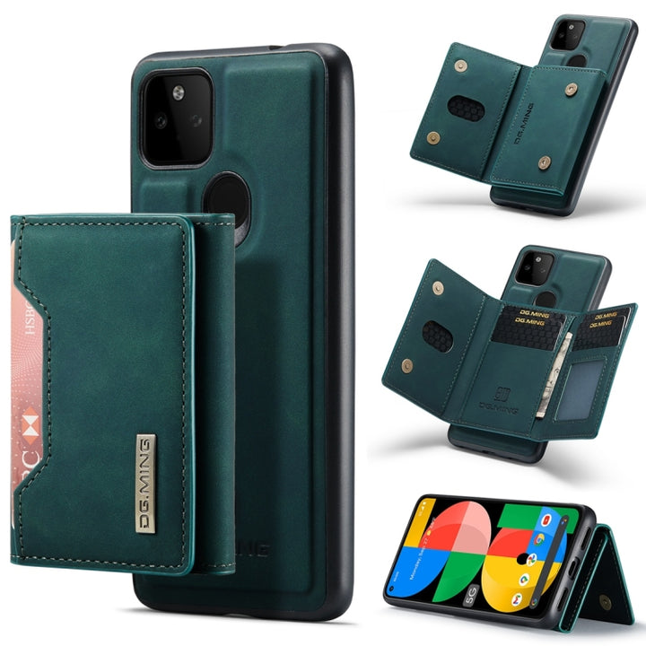 DG.MING M2 Series 3-Fold Multi Card Bag + Magnetic Back Cover Case, For Google Pixel 5a 5G, For Google Pixel 6 Pro, For OnePlus 9RT 5G