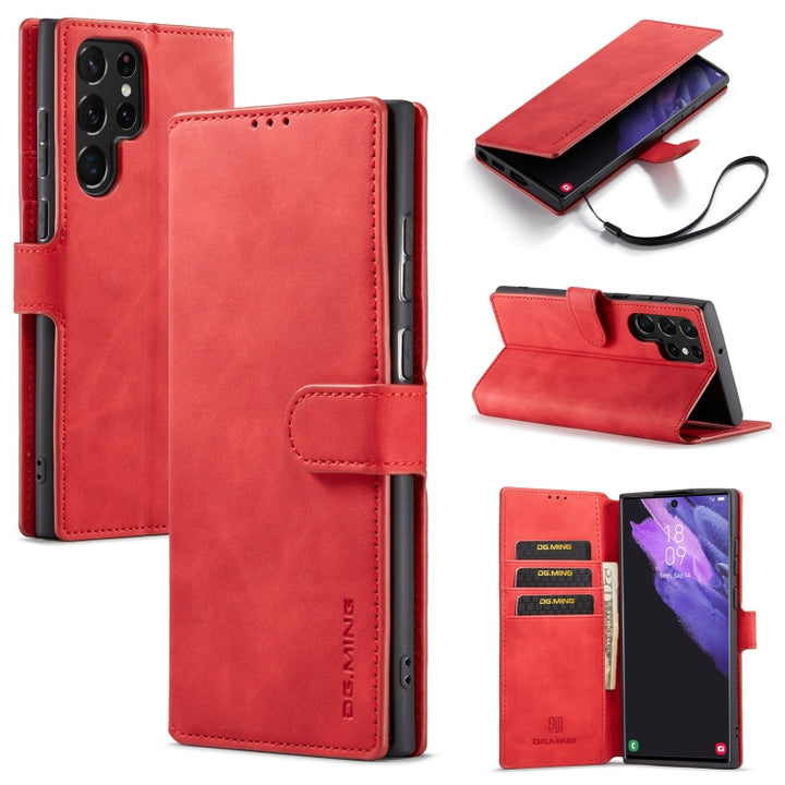 DG.MING Retro Oil Side Horizontal Flip Leather Case with Holder & Card Slots & Wallet, For Huawei P50 Pro, For Samsung Galaxy A53 5G, For Samsung Galaxy S22, For Samsung Galaxy S22 Ultra, For Samsung Galaxy S22+